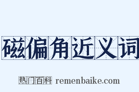 磁偏角近义词是什么意思的图片